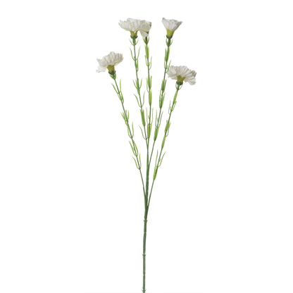 Vara de Clavelina artificial de 60 cm, color blanco