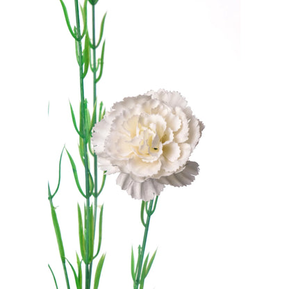 Vara de Clavelina artificial de 60 cm, color blanco