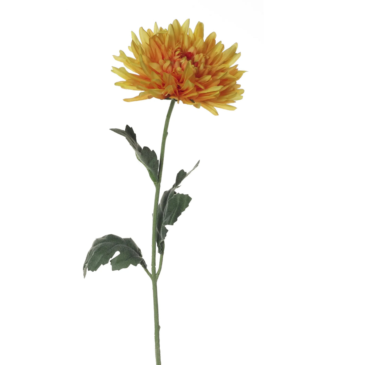 Vara de Crisantemo artificial de 60 cm, color naranja