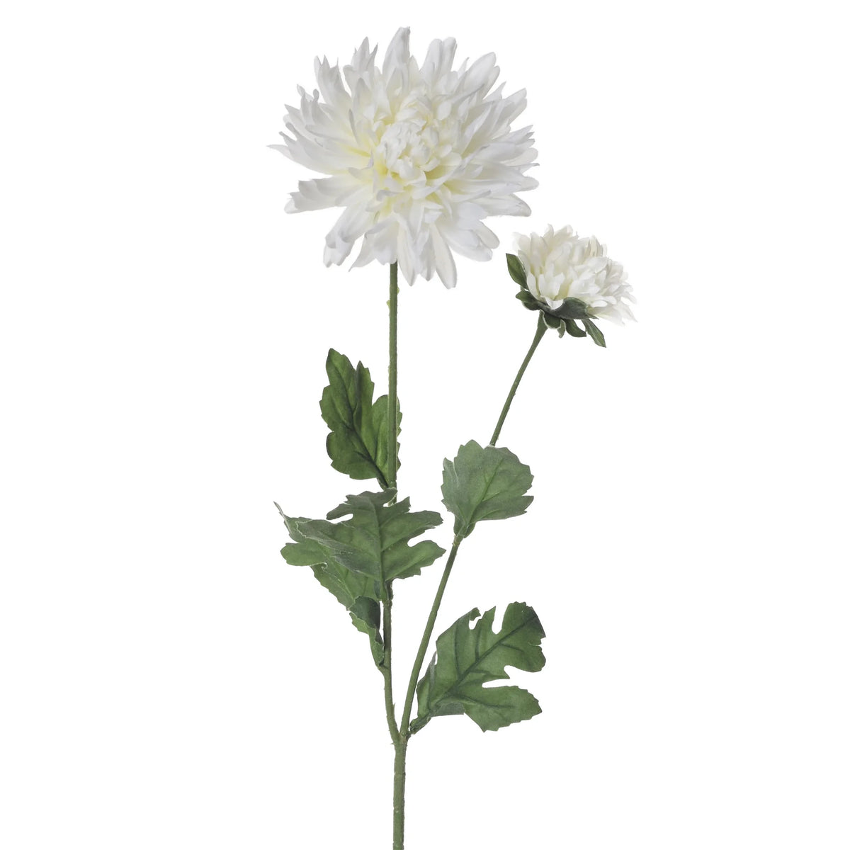 Vara de Crisantemo artificial de 70 cm, color blanco
