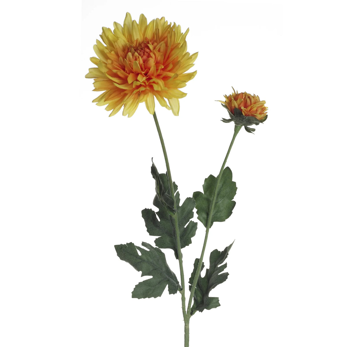 Vara de Crisantemo artificial de 70 cm, color naranja