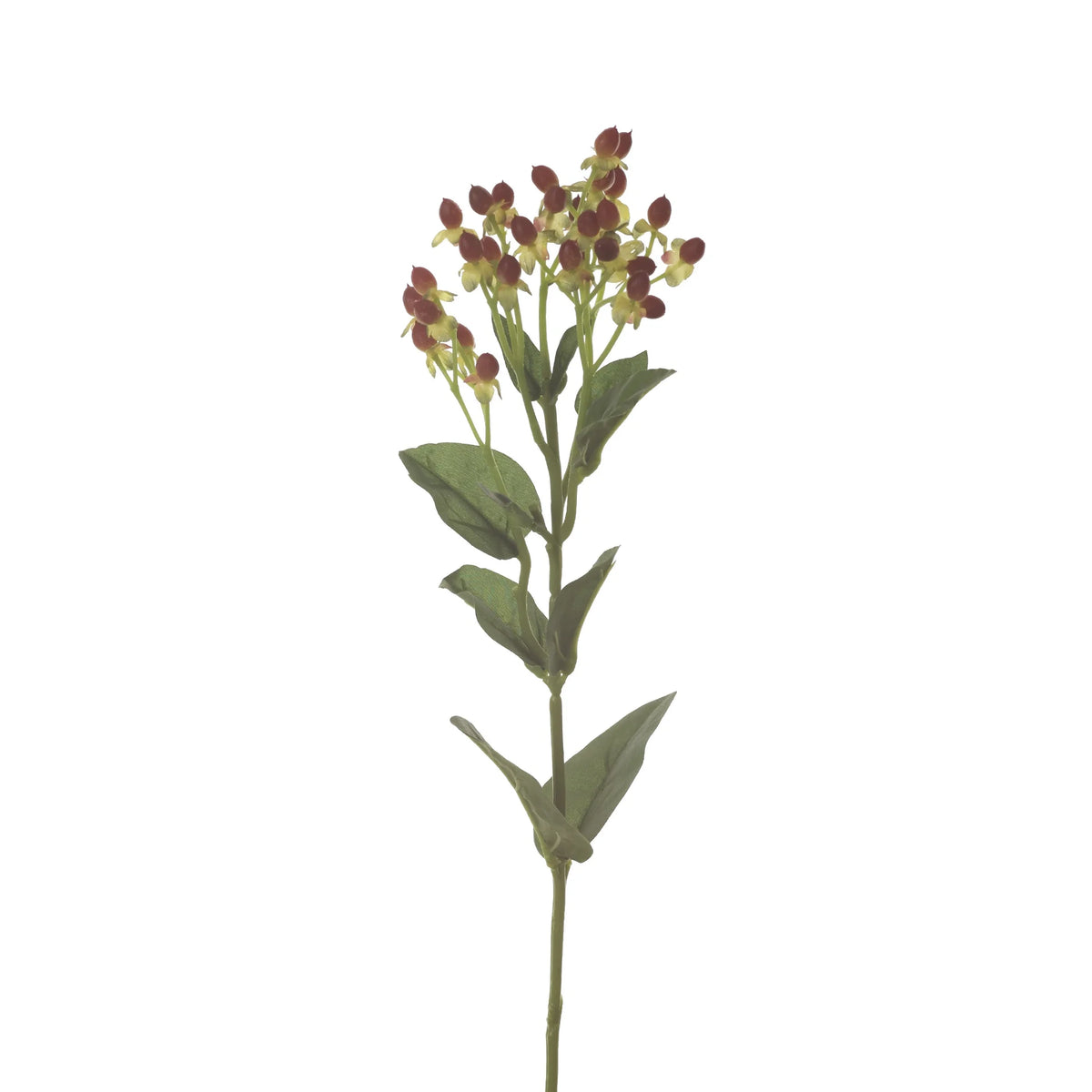 Vara de Hypericum artificial de 64 cm, color rojo