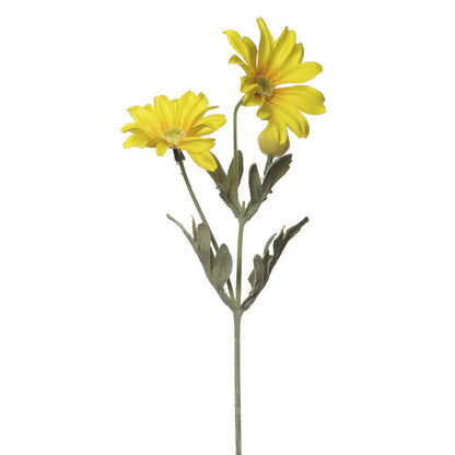 Vara de Margarita artificial de 37 cm, color amarillo