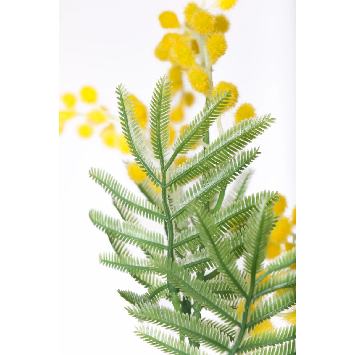 Vara de Mimosa artificial de 57 cm, color amarillo