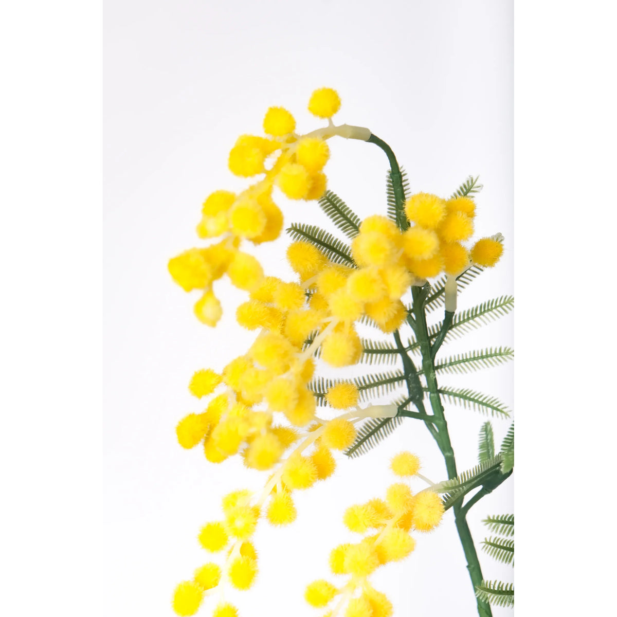 Vara de Mimosa artificial de 57 cm, color amarillo