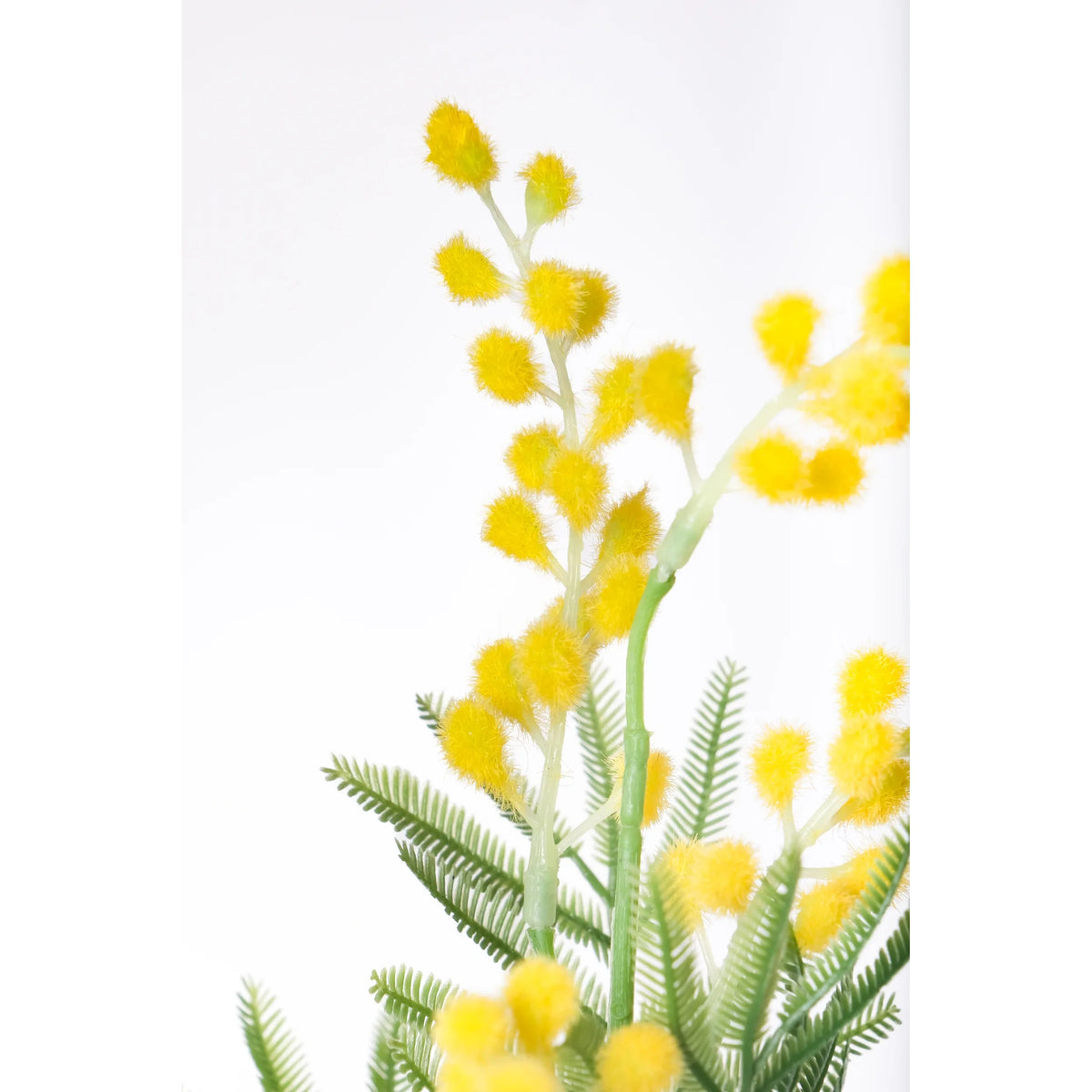 Vara de Mimosa artificial de 57 cm, color amarillo
