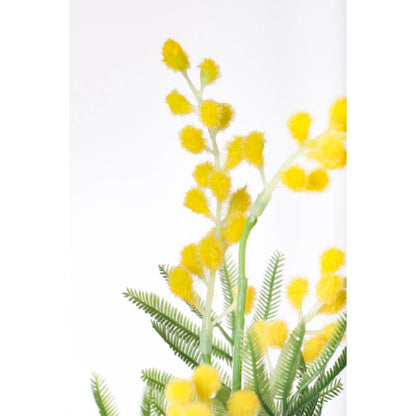 Vara de Mimosa artificial de 57 cm, color amarillo