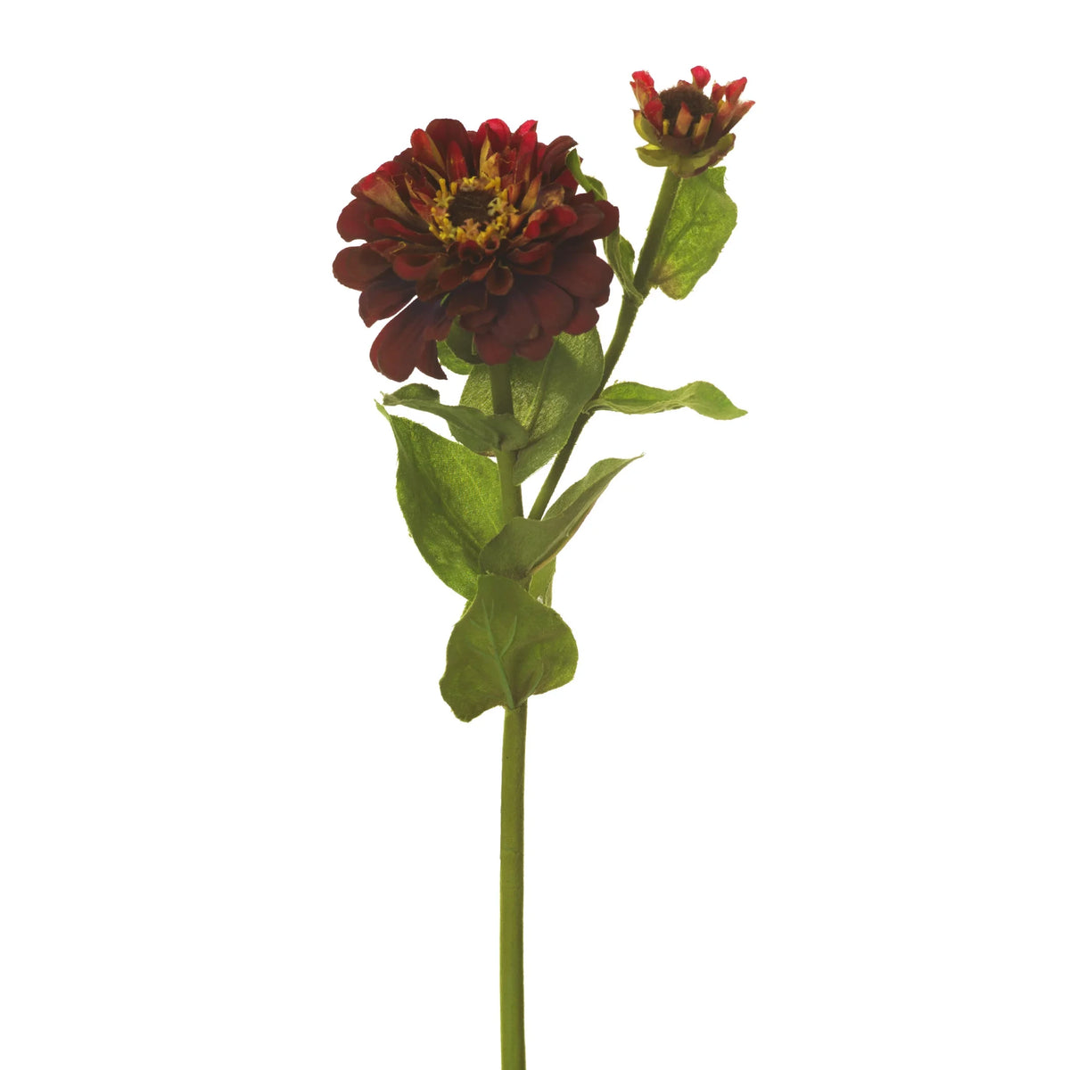 Zinnia artificial de 69 cm, color rosa fuerte